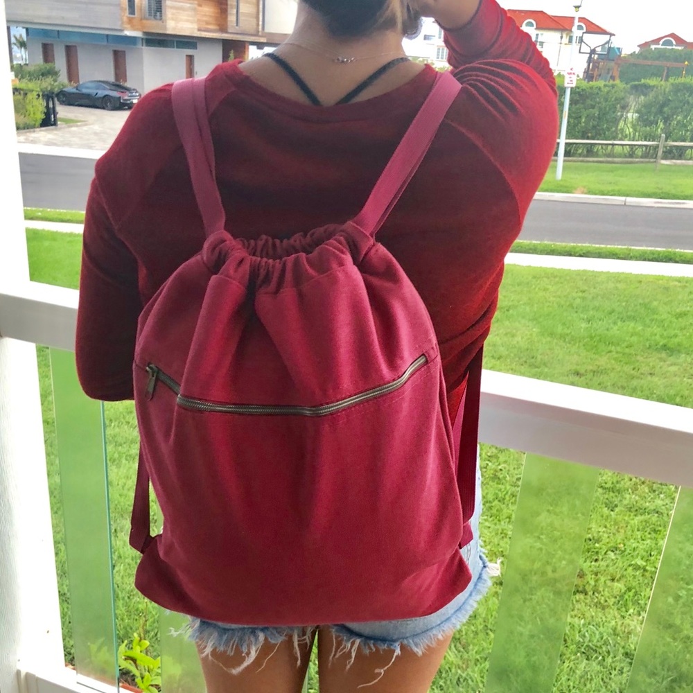 Nylon drawstring durable backpack - Picture 2 of 3
